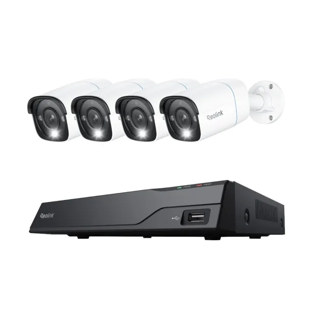 Komplett 4K kamerapakke med 4 AI kameraer og opptaker